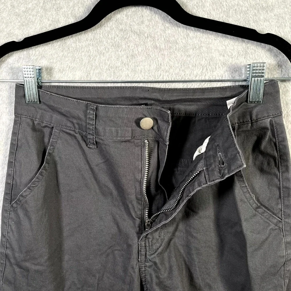 NVfelix Cargo Pants Womens XS Gray Cotton Adjustable Hem Hiking Camping‎ Outdoor